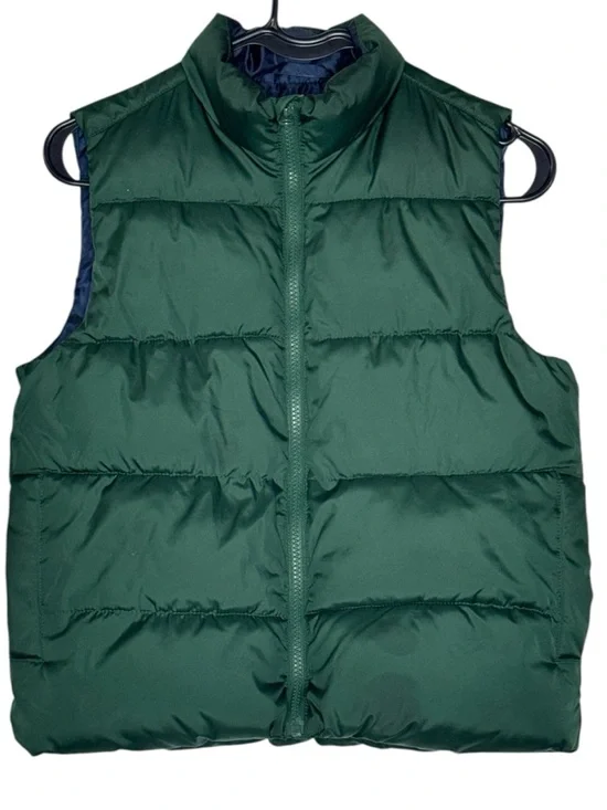 Old Navy Green Puffer Vest Kids Size M (8) Water-Resistant Lightweight - Picture 2 of 9